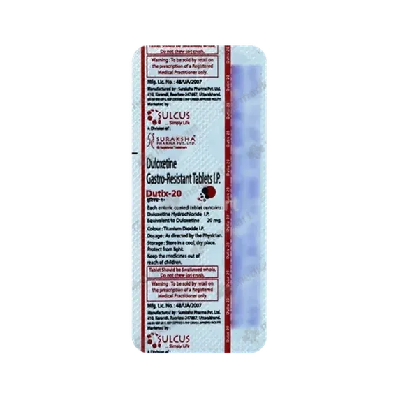 dutix 20mg tablet 10's